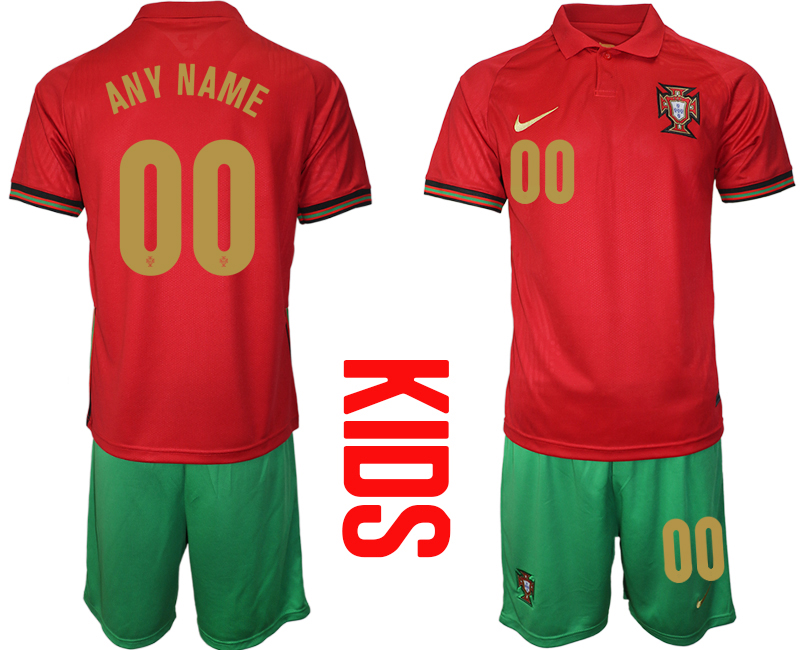 Cheap 2021 European Cup Portugal home Youth soccer jerseys